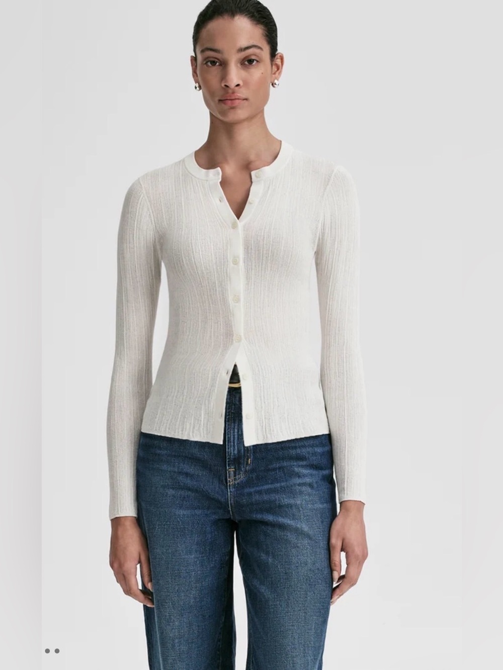 A.L.C Fisher Fine Cotton Knit Cardigan